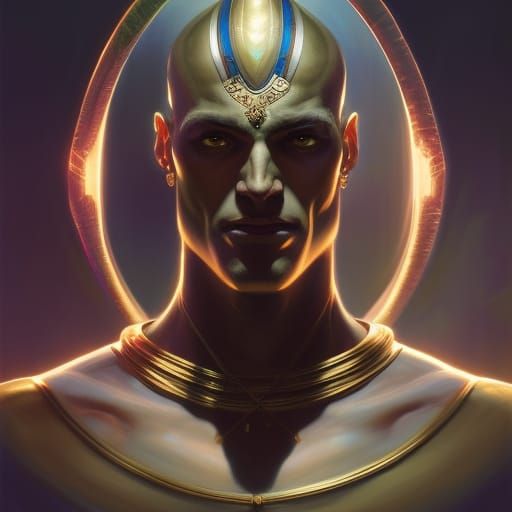 Cosmic Mummy God in Comic Book Style