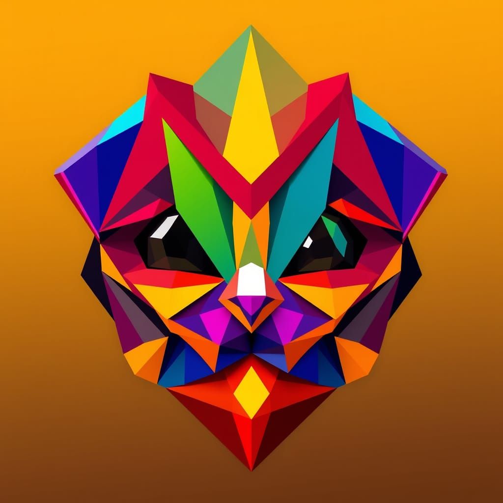 Angular Neo-Cubist Emoji in Fauvist Colors