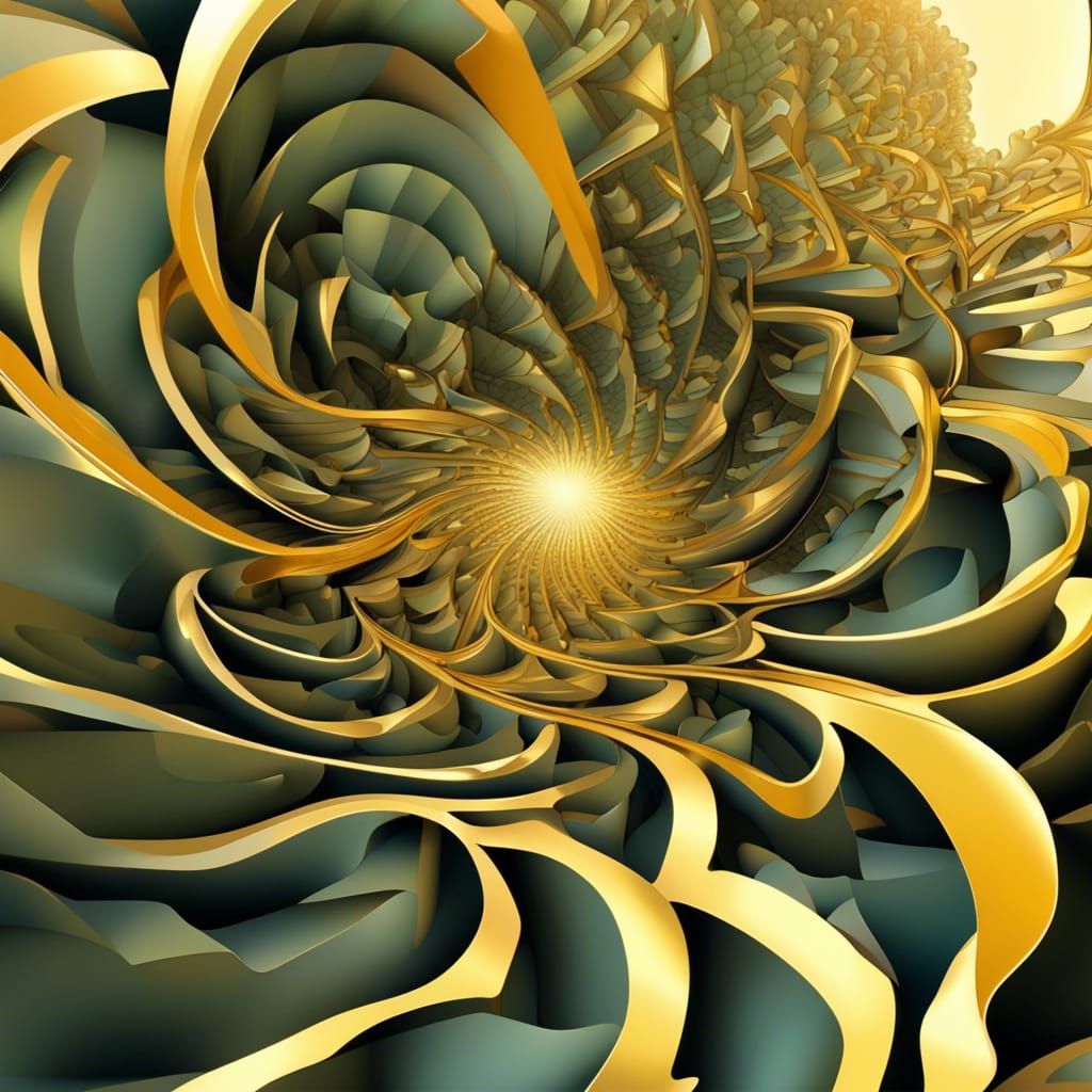 Isolated Golden Flower in Modern City