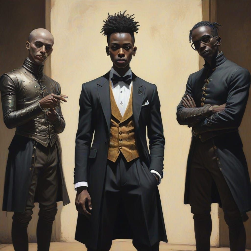 Heroic Fantasy Figure in Glorypunk Style