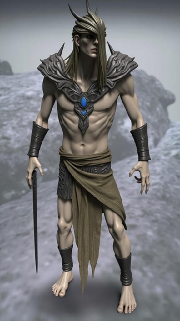 Icy Demon Portrait in 3D Anime Style