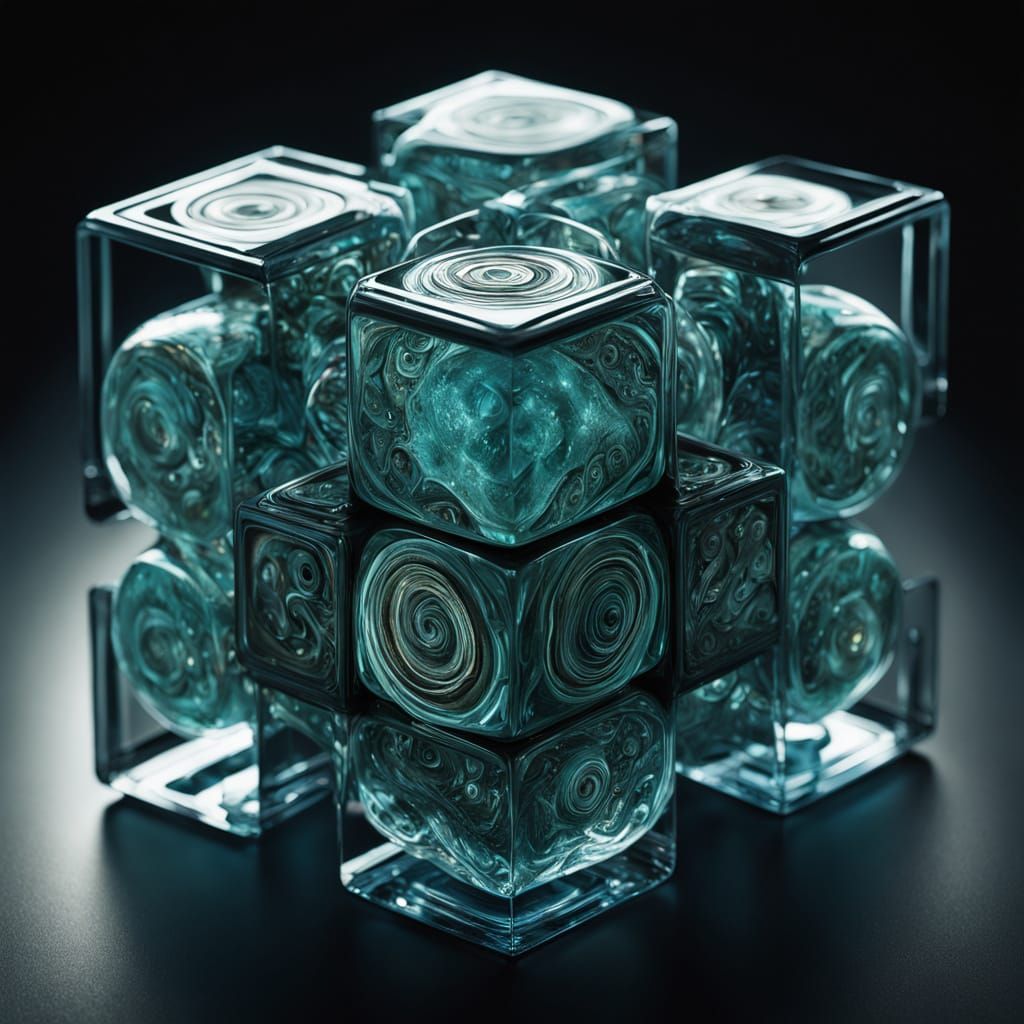 Surreal Oceanic Patterns in a Rubik's Cube