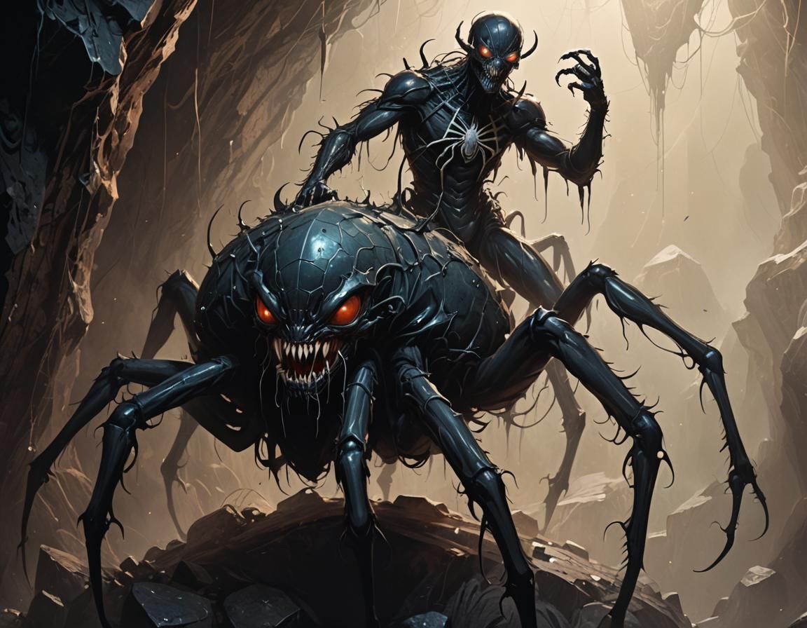 Eerie Drider Portrait in Dark Fantasy Style