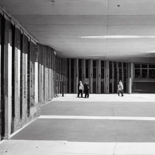 1960s Science Lab at Dusk in Retro Style