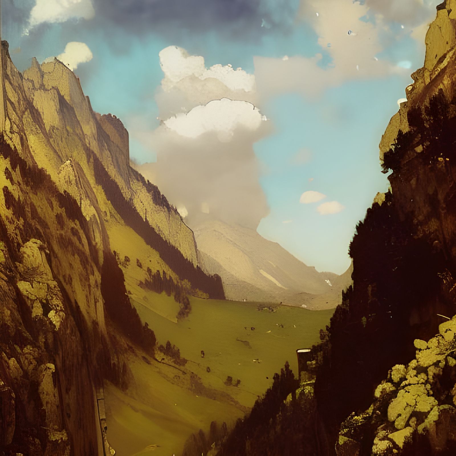 Briançon in Realistic 19th-Century Style