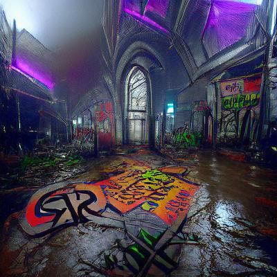 Sinister Resident Evil in Gothic Graffiti Art
