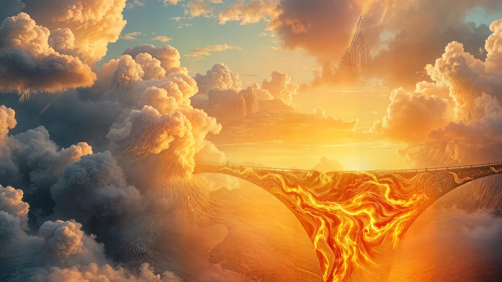 Surreal Norse Rainbow Bridge Connects Mortal Realm to Gods