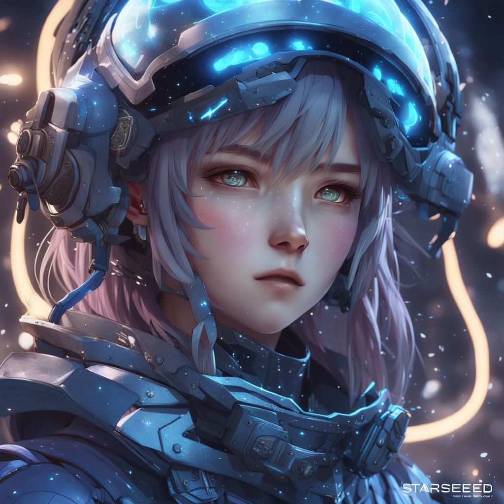 Detailed 3D Anime Art Starseed Concept