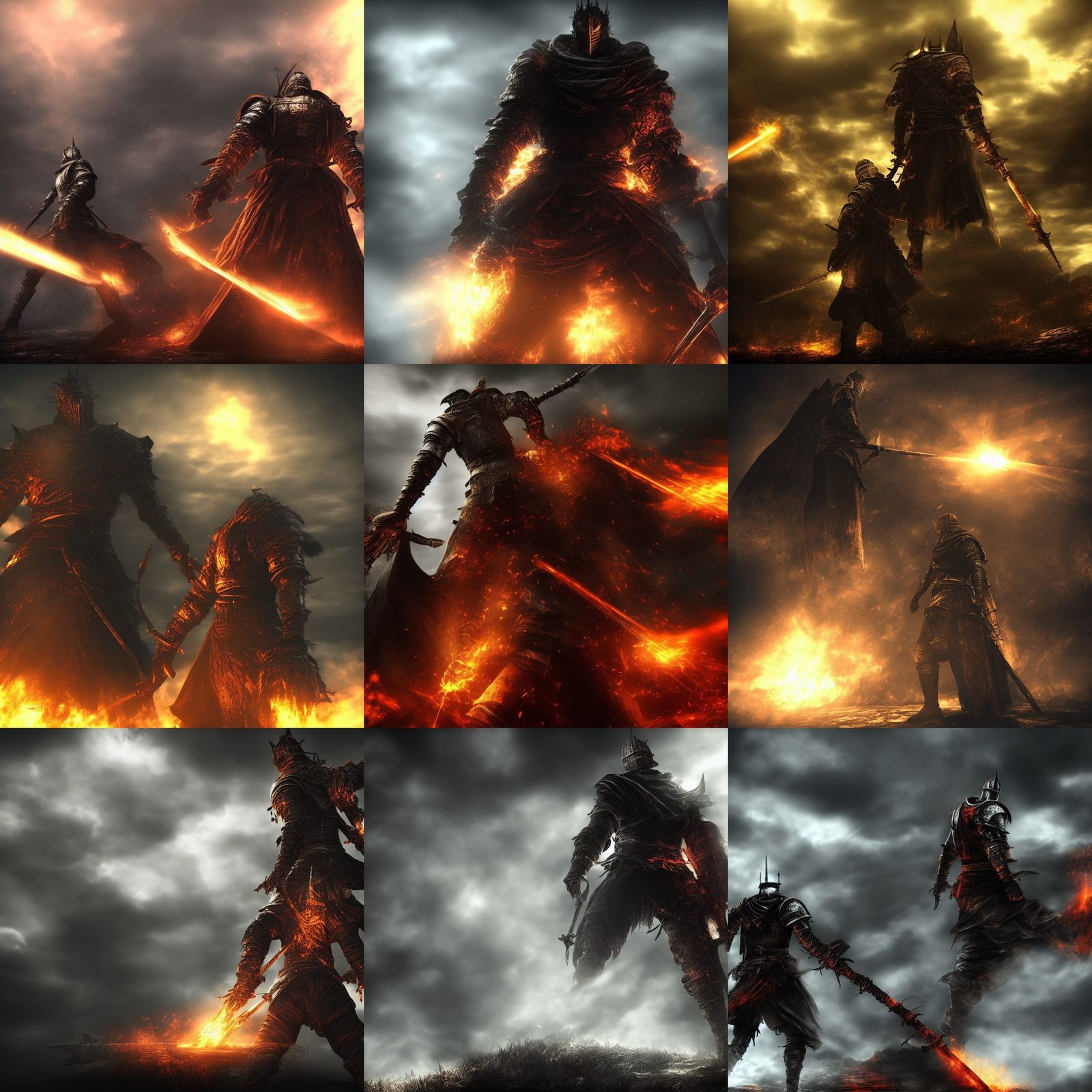 Epic Dark Souls Boss with God Rays in 8k