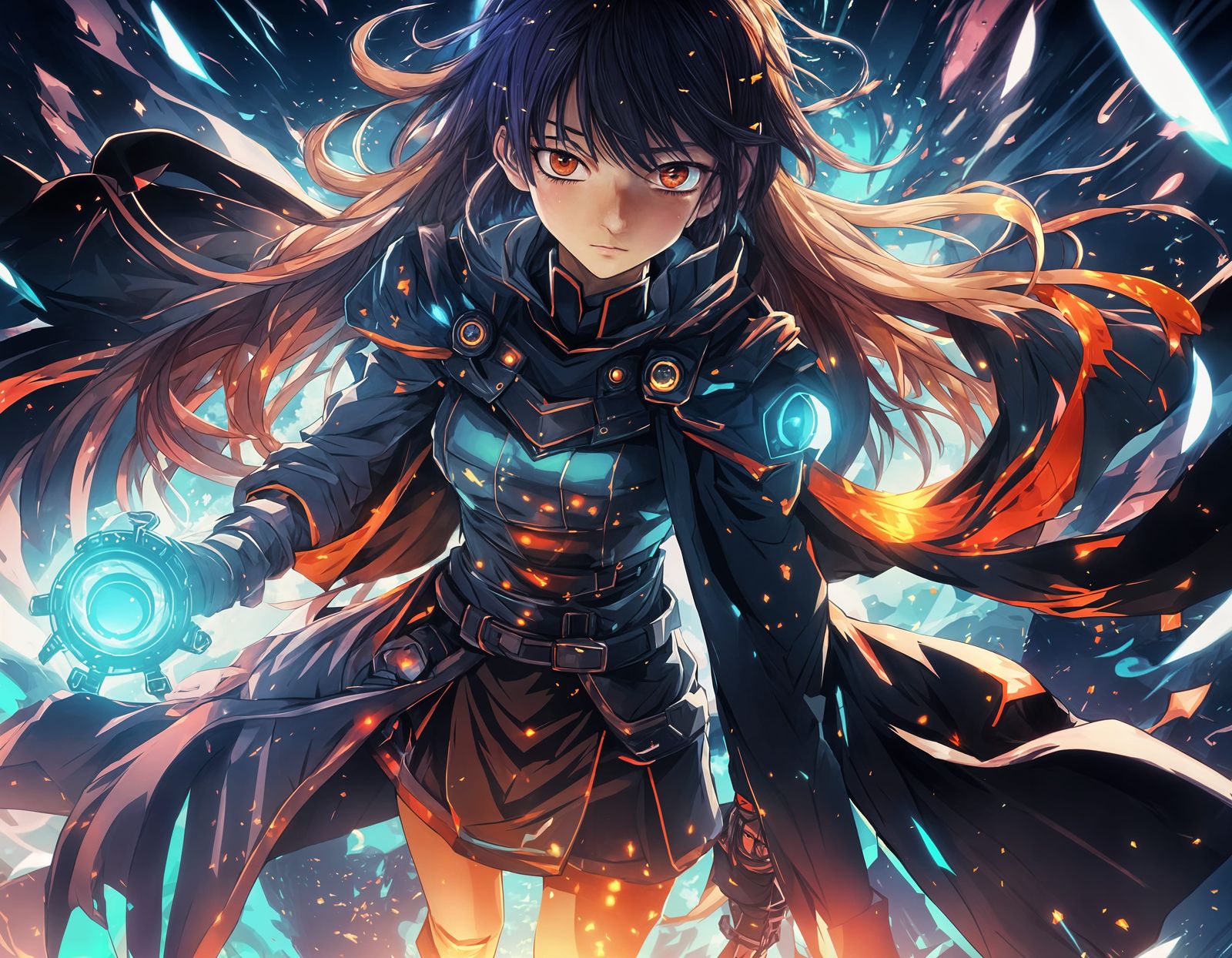 Anime Artistic Portrait in Vibrant Colors