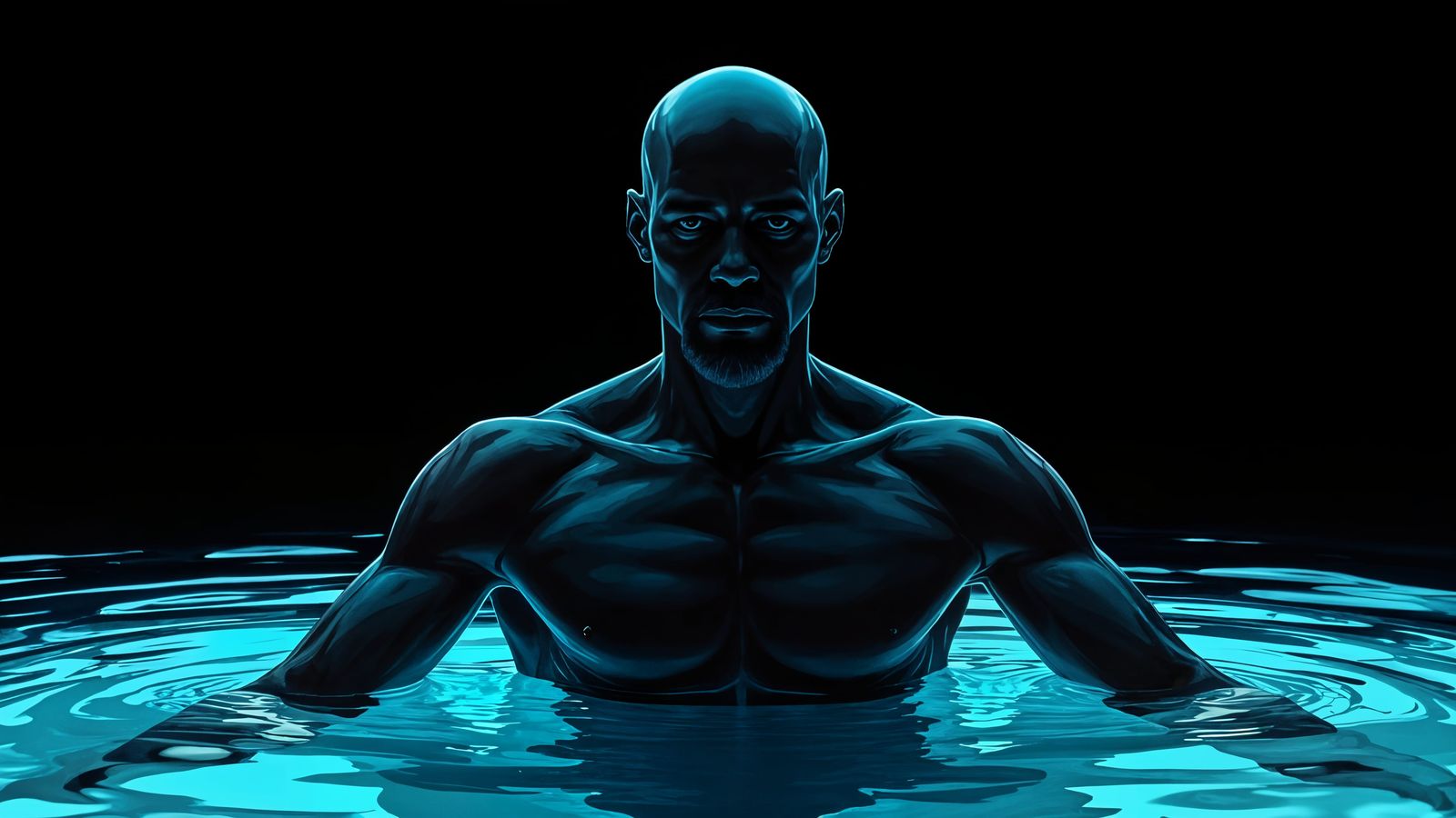 Neon 3D Line Art Portrait in Futuristic Style