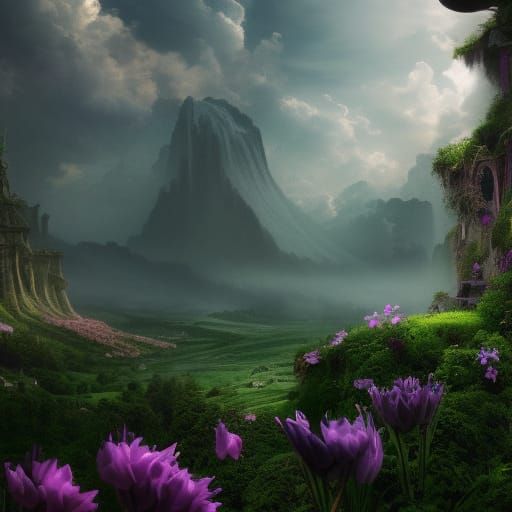 Epic Spring Landscape: Digital Matte Painting