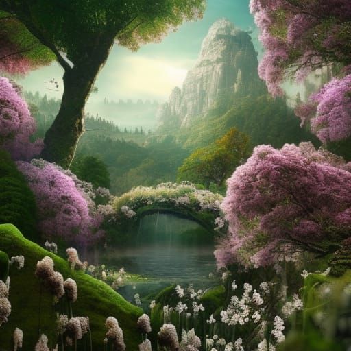 Epic Spring Arrival: A Digital Matte Painting