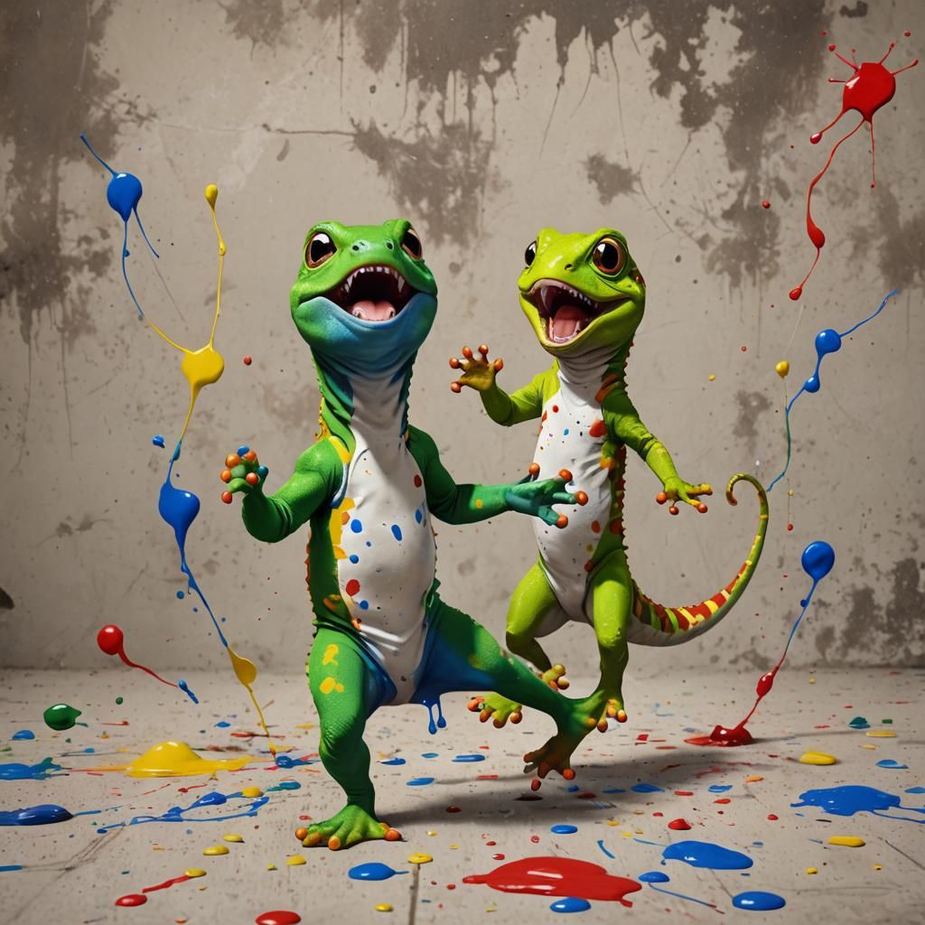 Gecko Child's Colorful Tantrum