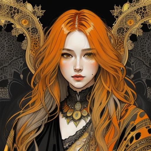 Dreamy Cheetah Portrait in Fractal Ink Art