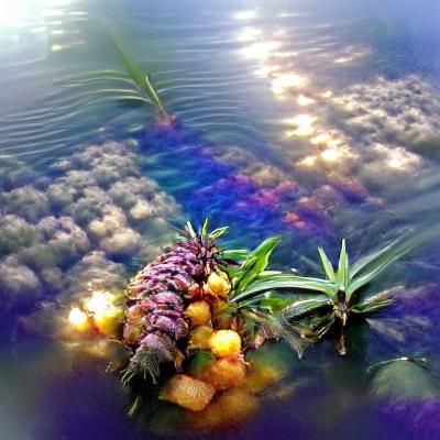 Rainbow Pineapples with Shrimp River