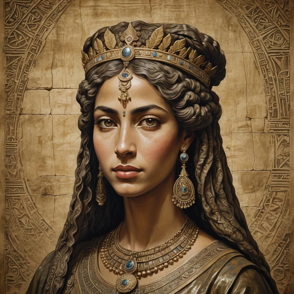 Ancient Hebrew Royal Portrait in Chiaroscuro Style