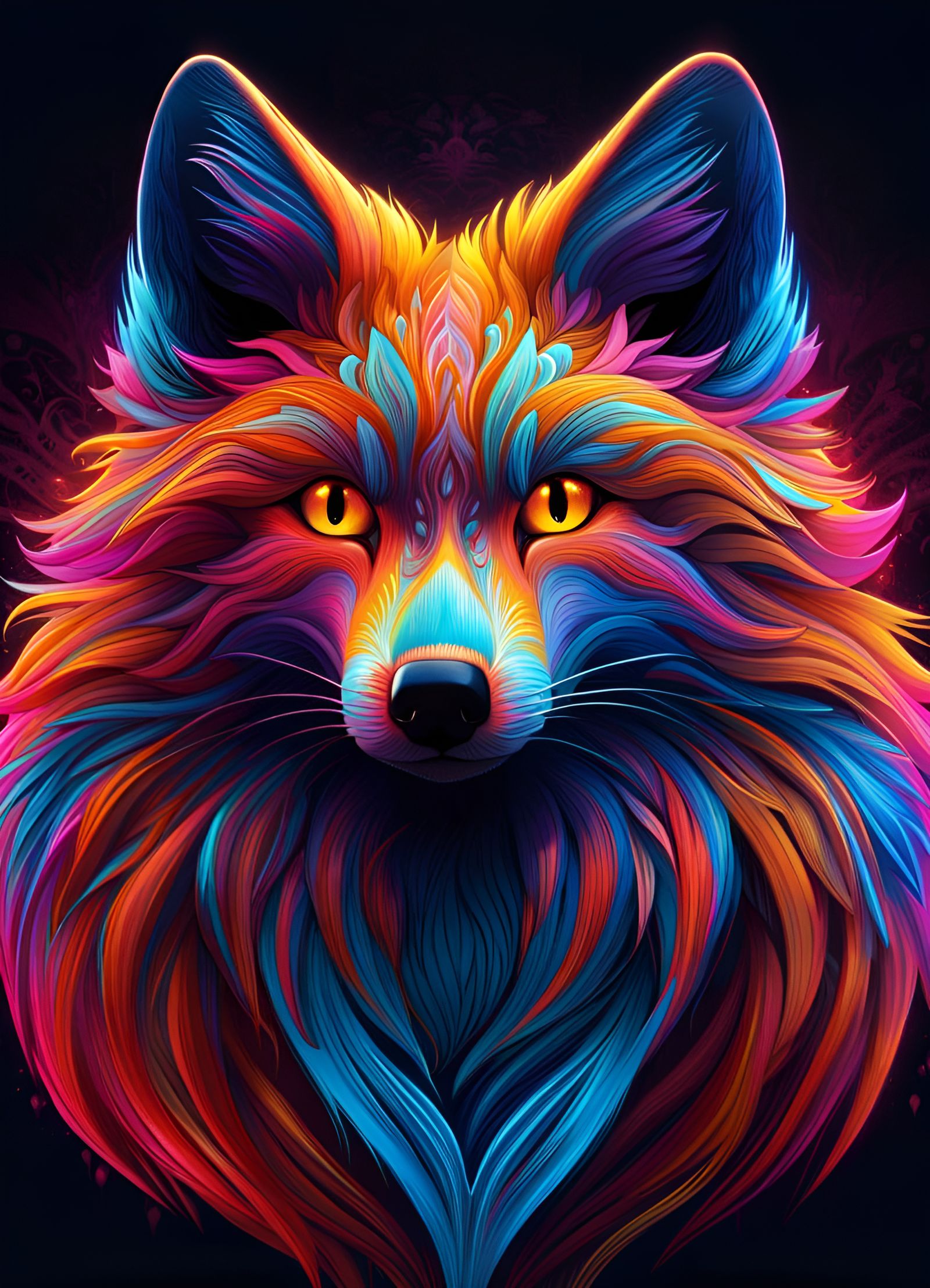 Fluffy Fox-Dog Hybrid T-Shirt Graphic Design