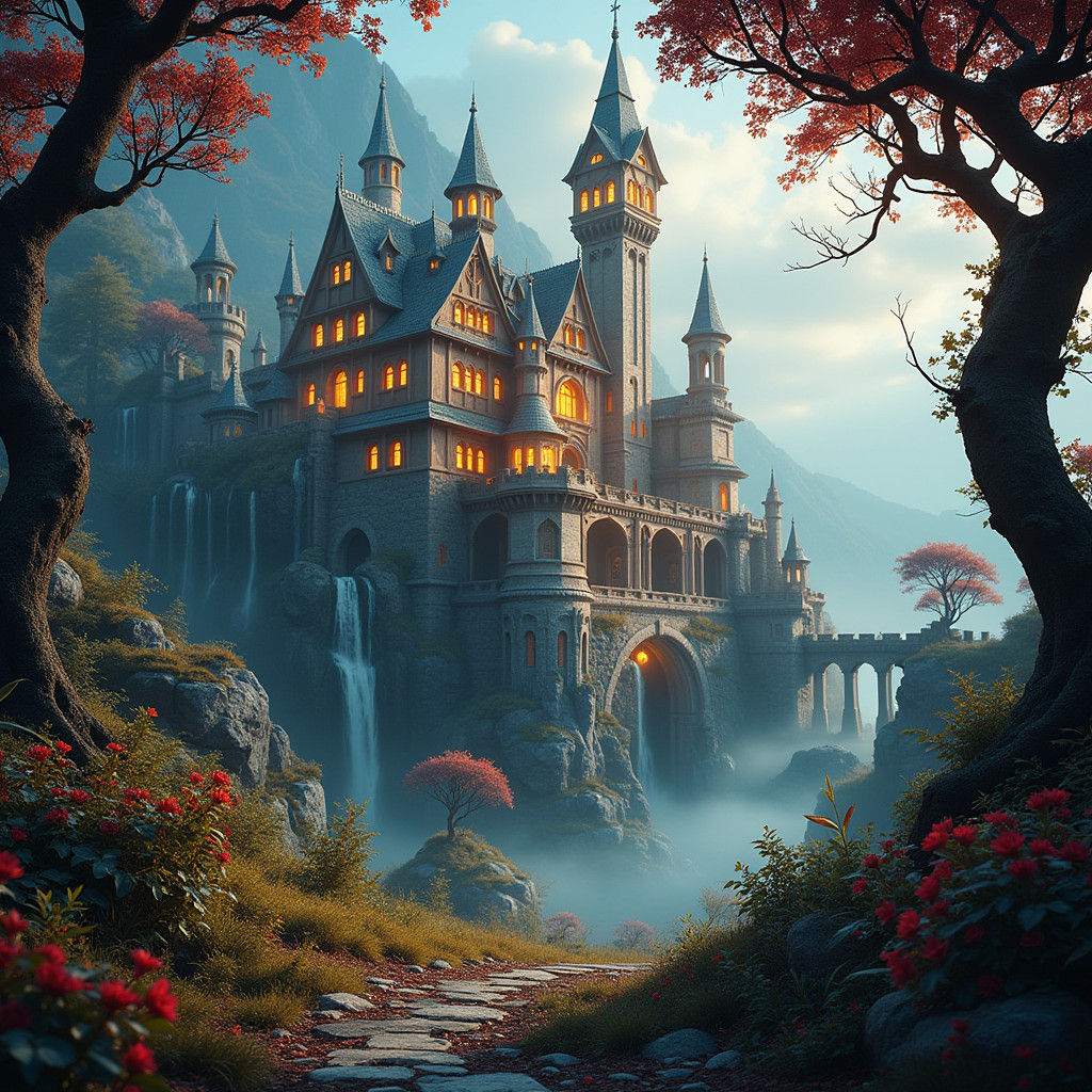 Fantasy Castle Invitation in Unreal Engine Style