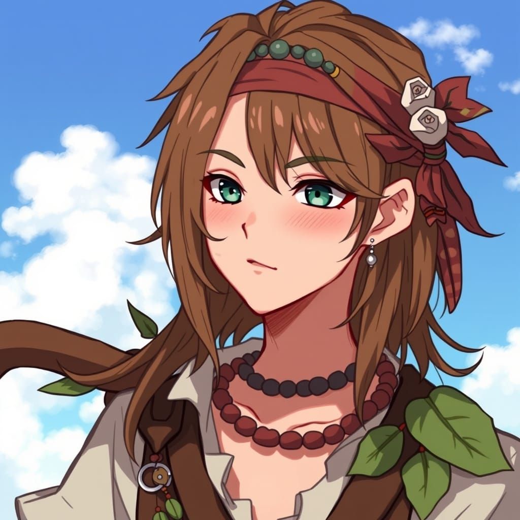 Plant Pirate OC with Beaded Headband