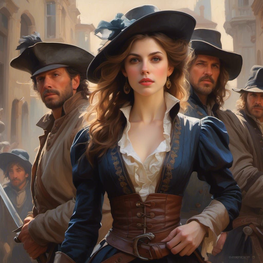 Three Musketeer Portrait in Madrid