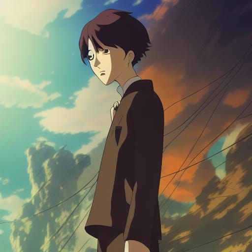 Anime Villain in Studio Ghibli Style