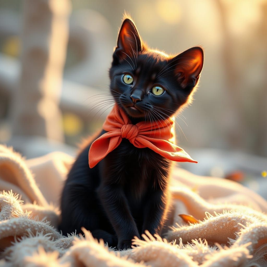Cute black cat