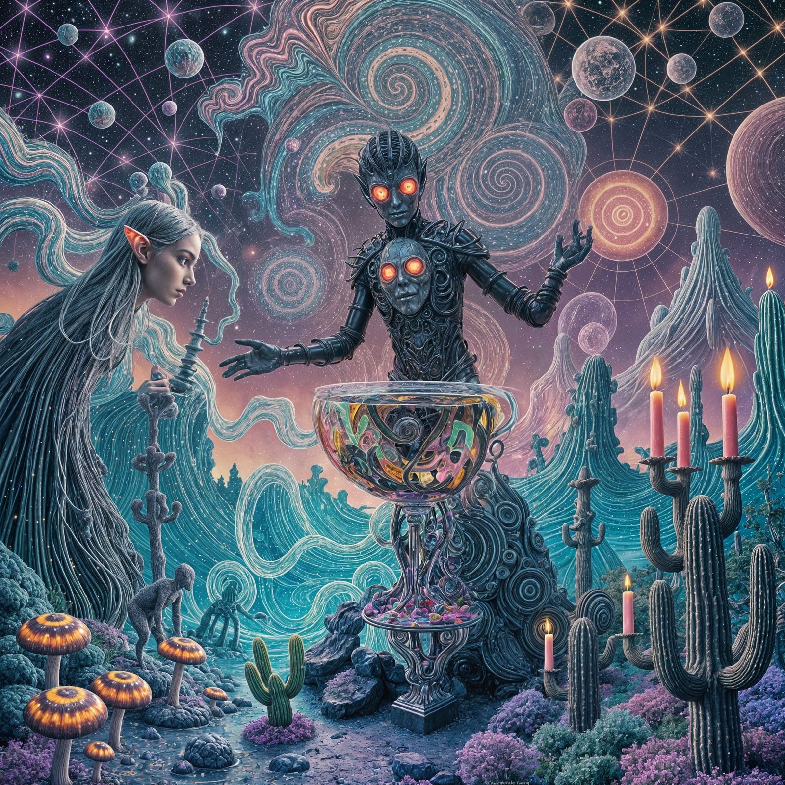 Multi-Dimensional Ritual with Machine Elves in Psychedelic S...