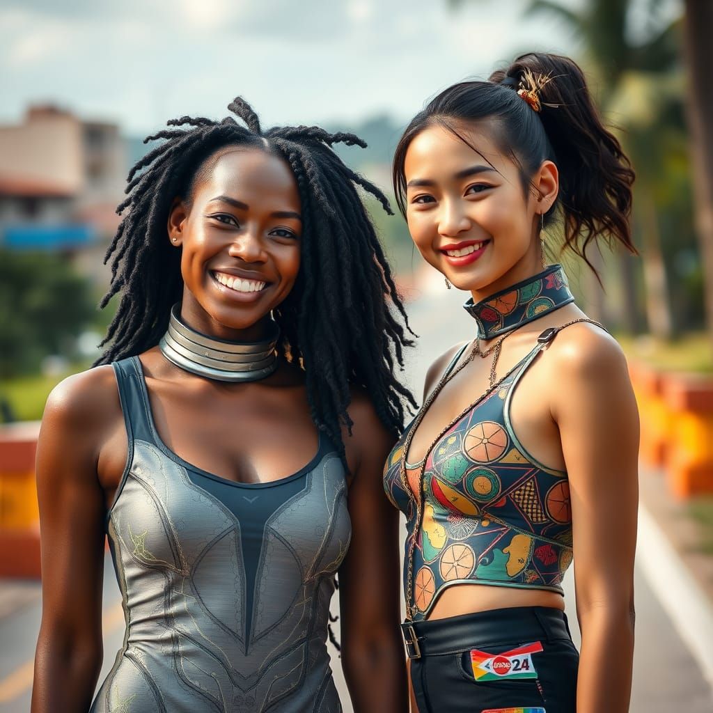 Futuristic Streetwear Fashion in Bahia Landscape