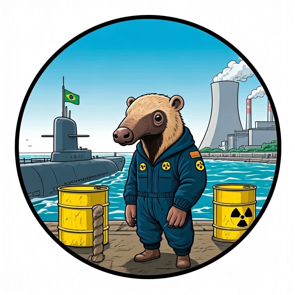 Anteater Superhero Logo in Comic Book Style