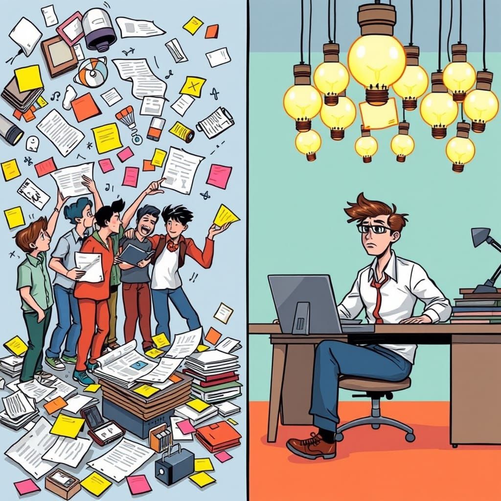 Brainstorming Chaos Versus Solitary Focus: Syd Mead Style