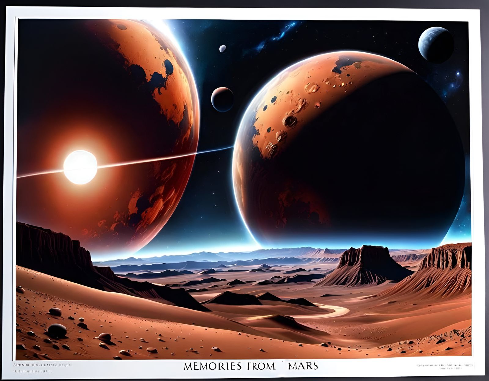 Martian Landscape Postcard: Memories from Mars