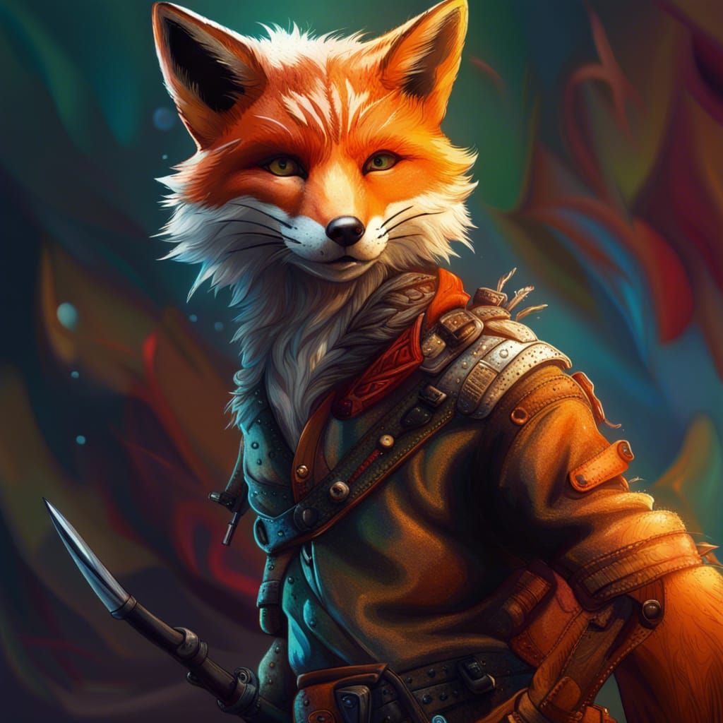 Hyperrealistic Fox-Boy Concept Art Portrait