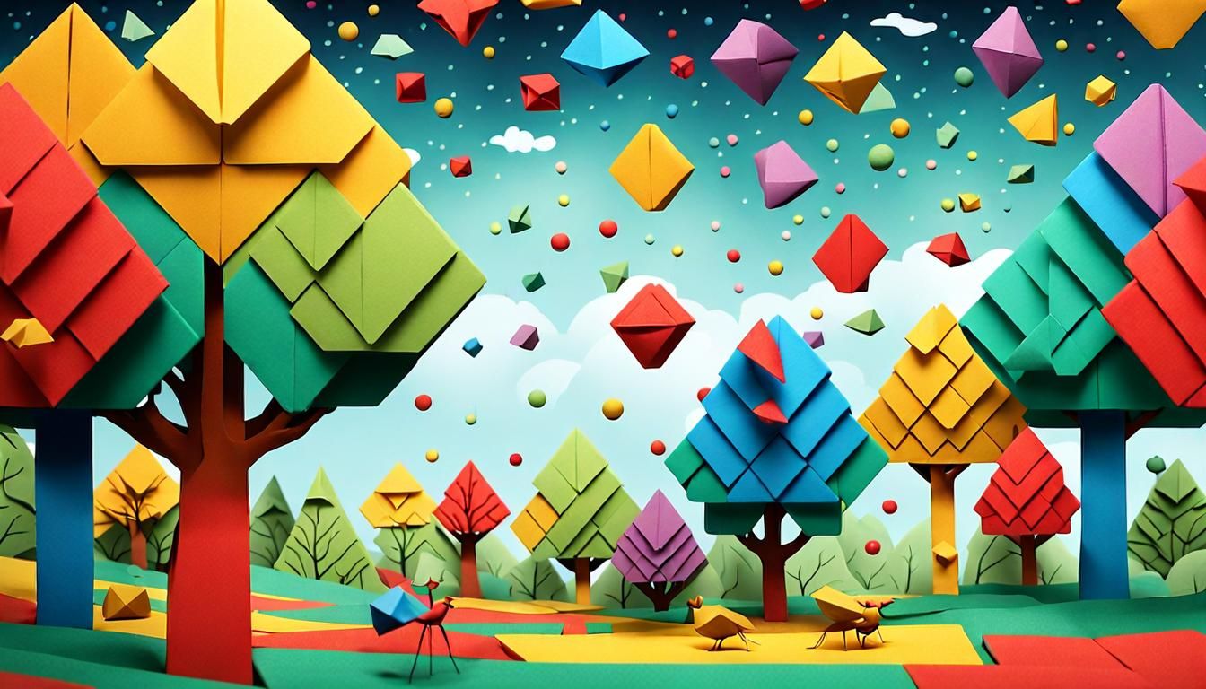 Intricate Domino World in Geometric Fauvism Style