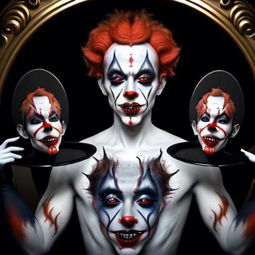 Burning Mime in Demonic Inferno: 3D Render