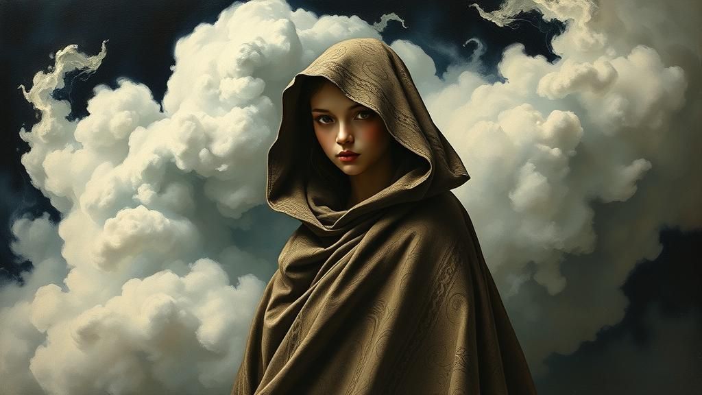 Mystifying Seer in Surrealist Dreamscape