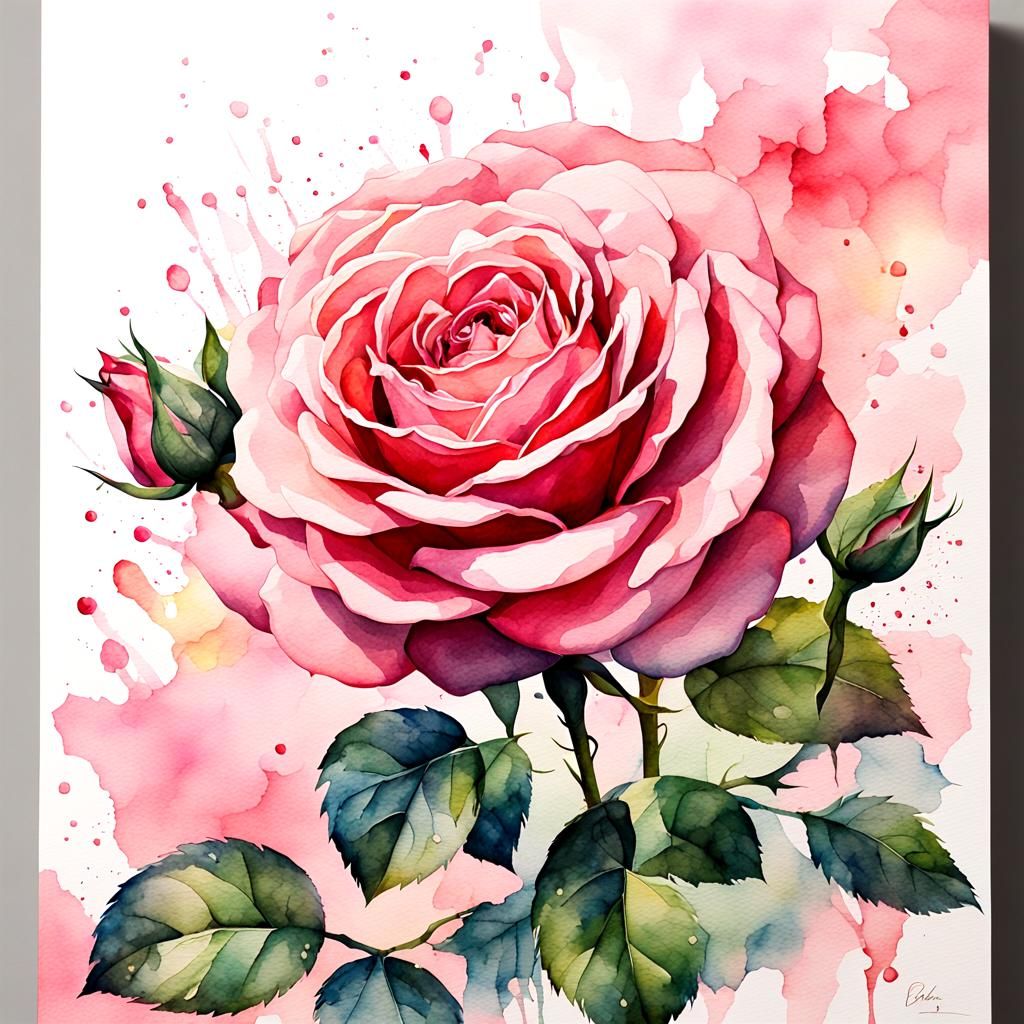 Beretta Rose: Art Deco Watercolor Poster Art