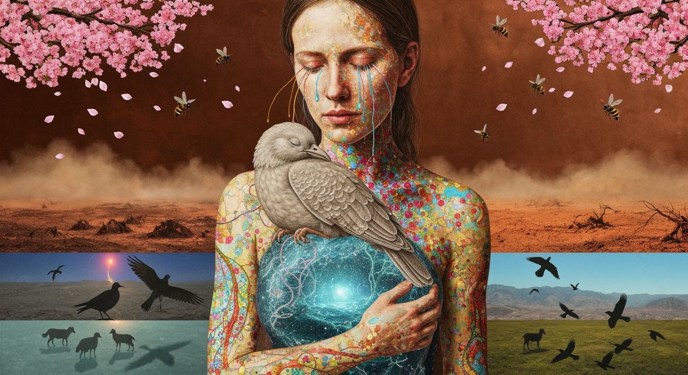 Shamanic Bio Art Collage of Trance and Transformation