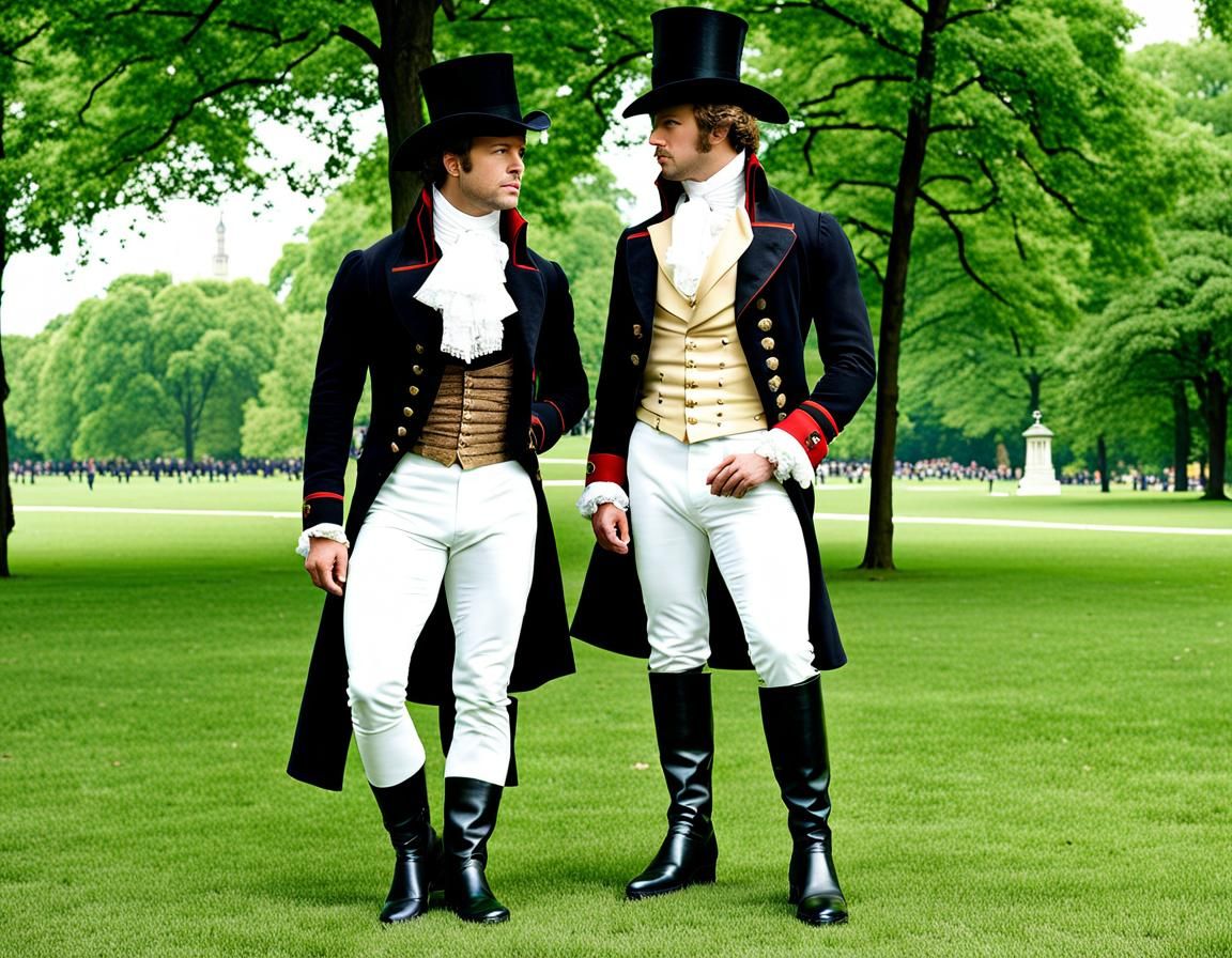 Regency Gentlemen in City Park