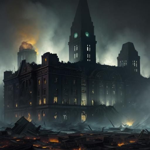 Lovecraft's Miskatonic Robot Double: Digital Matte Painting