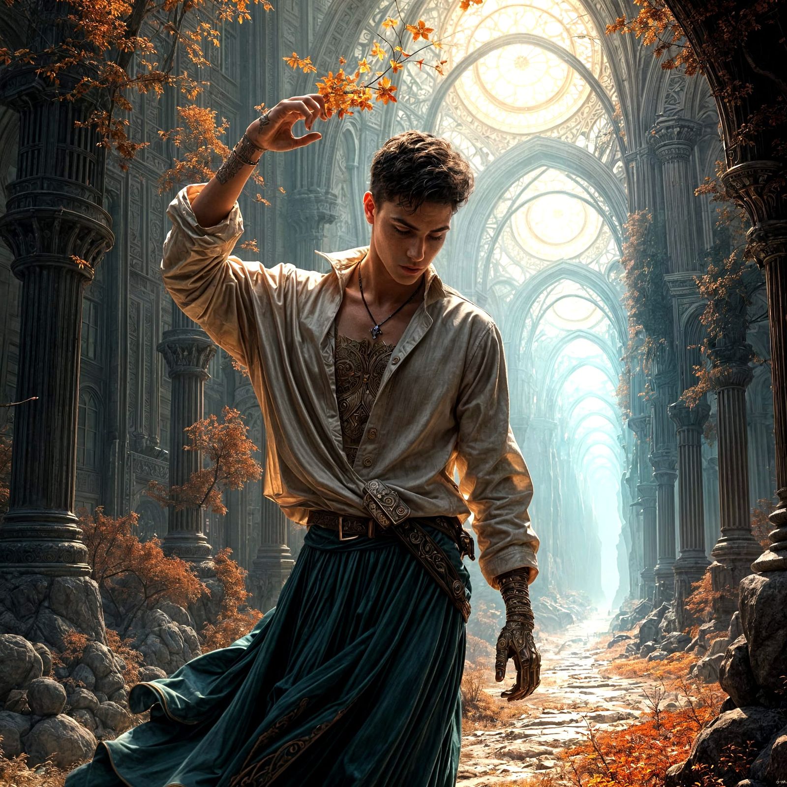 Art Deco Discovery by Young Male Student