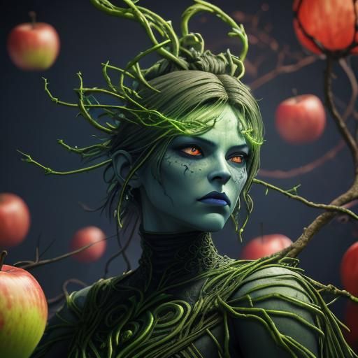 Zombie Apple Concept Art in Unreal Engine 5 Style