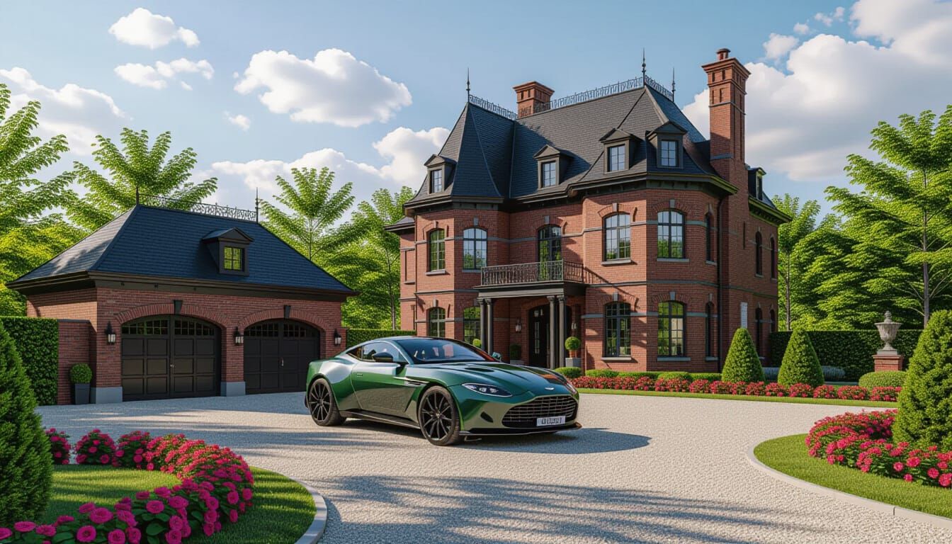 Elegant Victorian Chateau with Aston Martin DBX 707