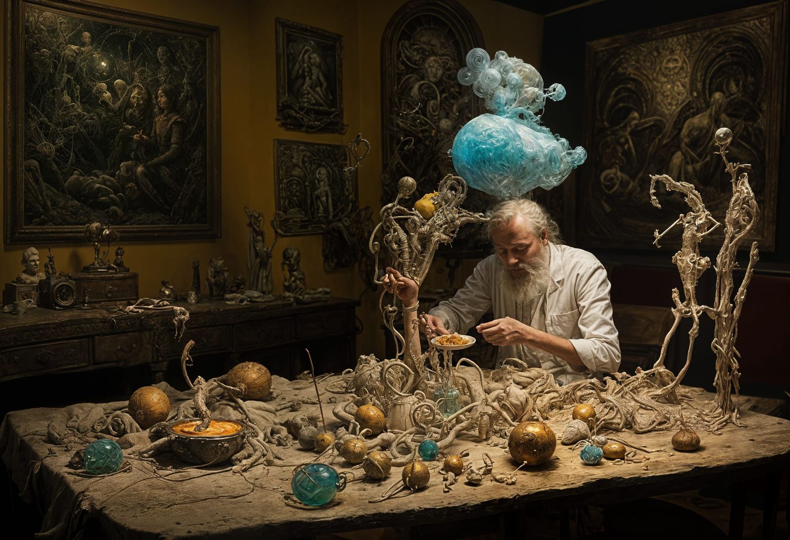 Magical Biological Forms in Dreamy Surreal Style