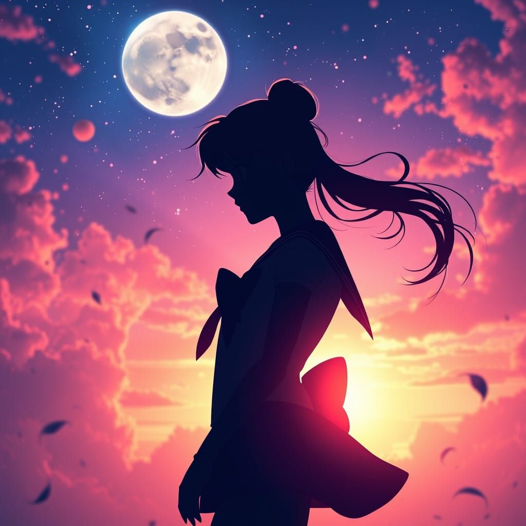 Sailor Moon in Vibrant Fantasy Landscapes