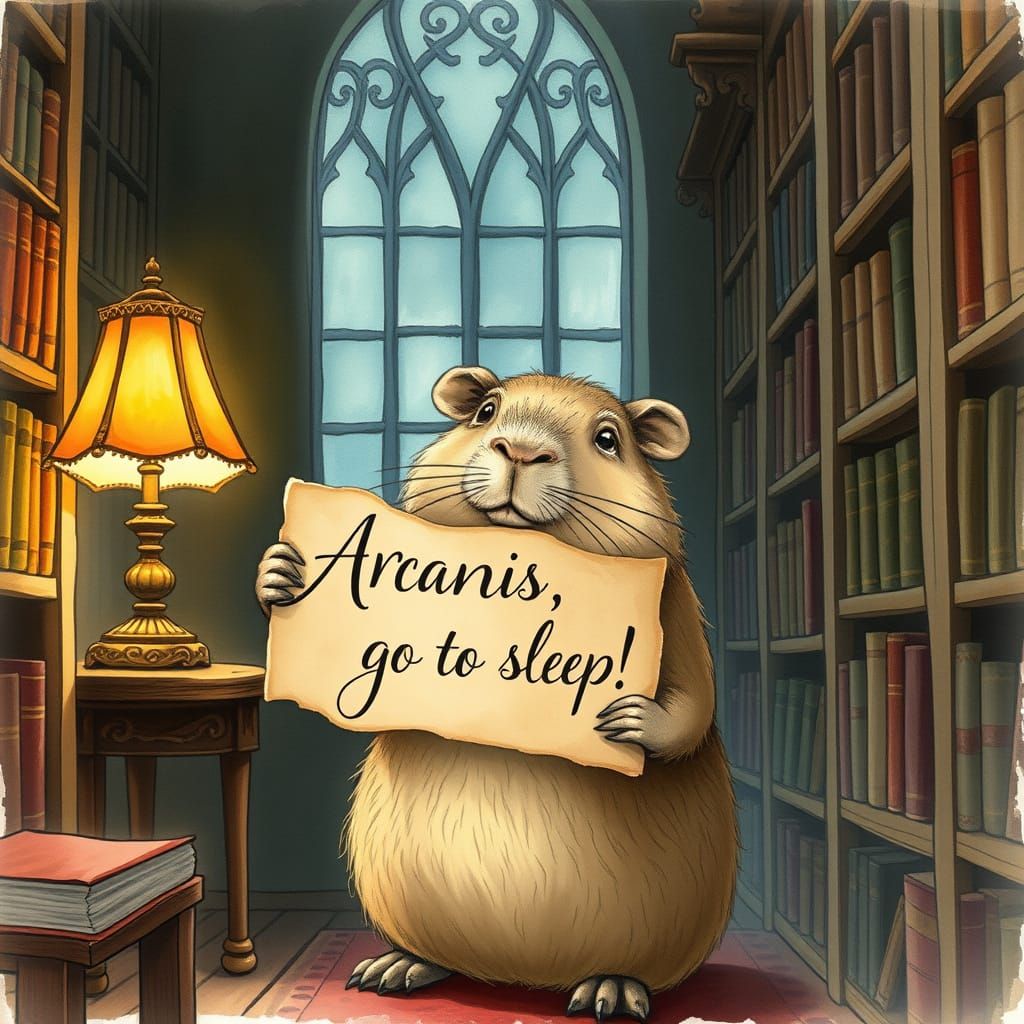 Capybara Gentleman Commands Arcanis to Slumber