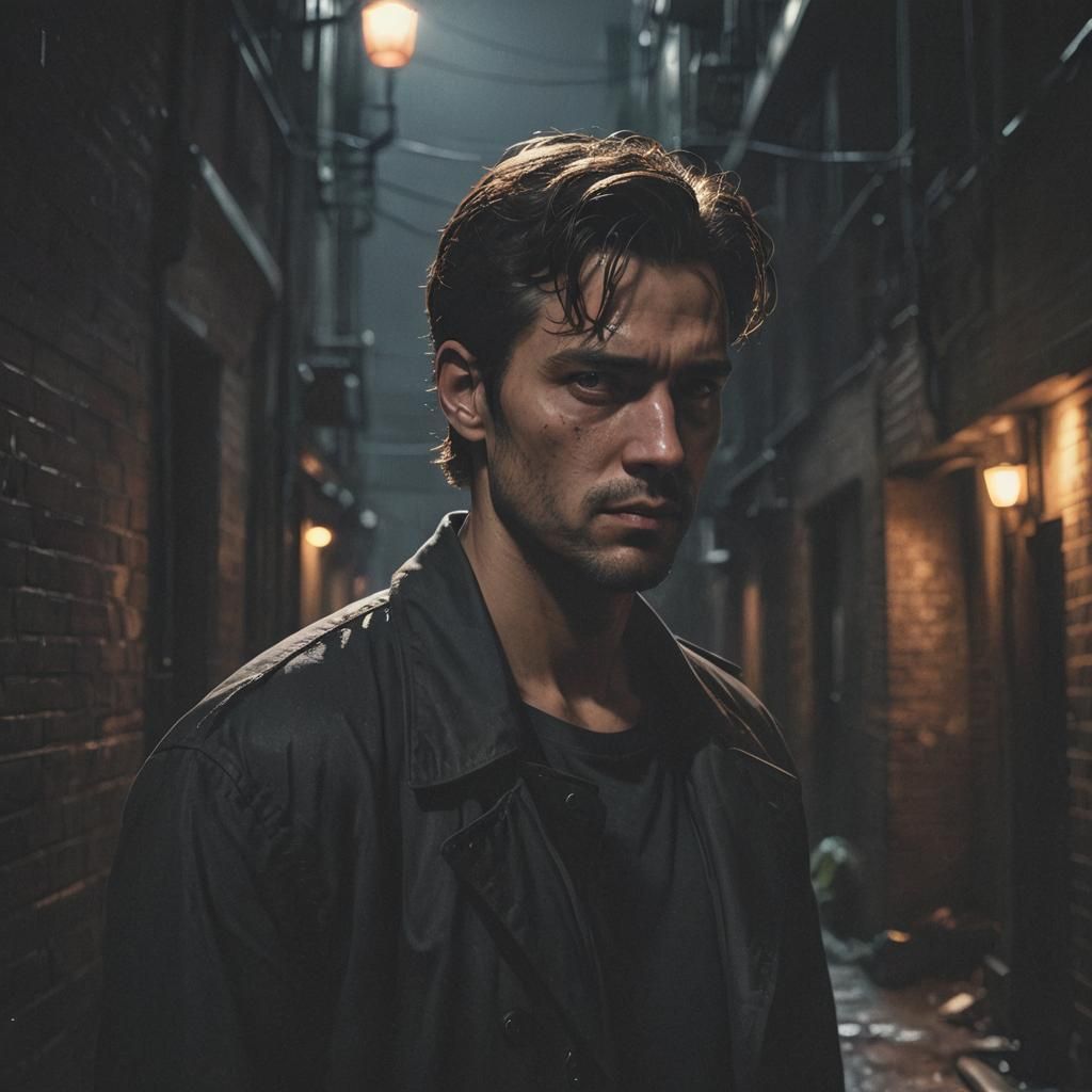 Aren D'Shade in Dark Alleyway: Concept Art