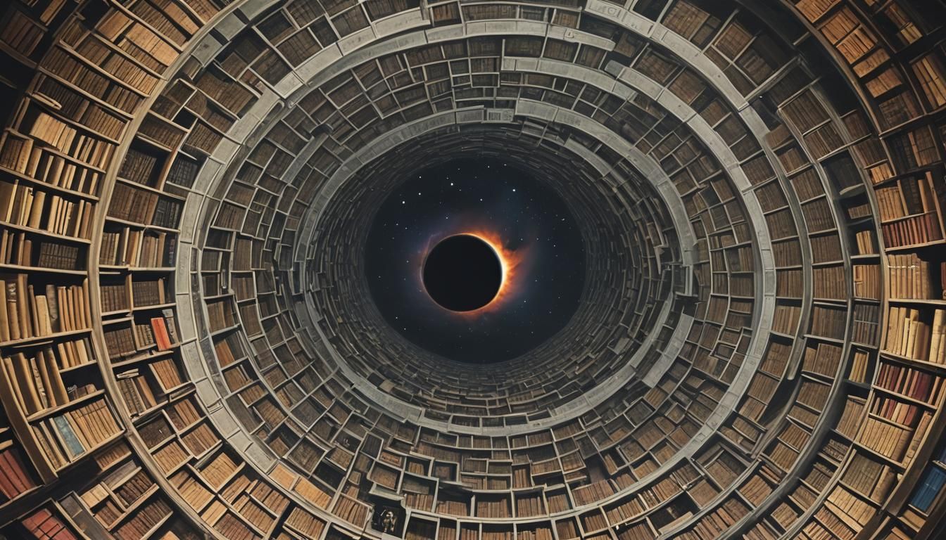 Library of Human History Approaching Black Hole