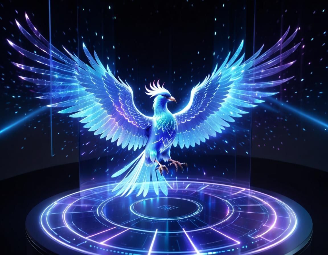 Holographic Phoenix Bird
