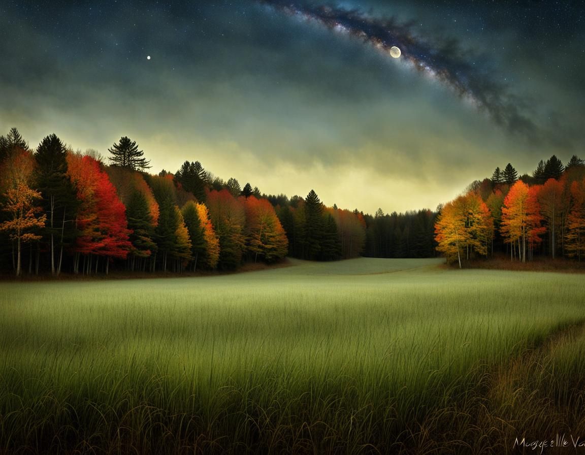 Autumn Dawn in Moody Nightscapes